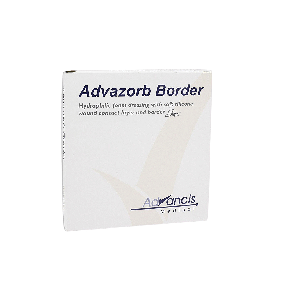 Advancis Medical Advazorb Border krytie na rany samopriľnavé, atraumatické 10 x 10 cm 10 ks