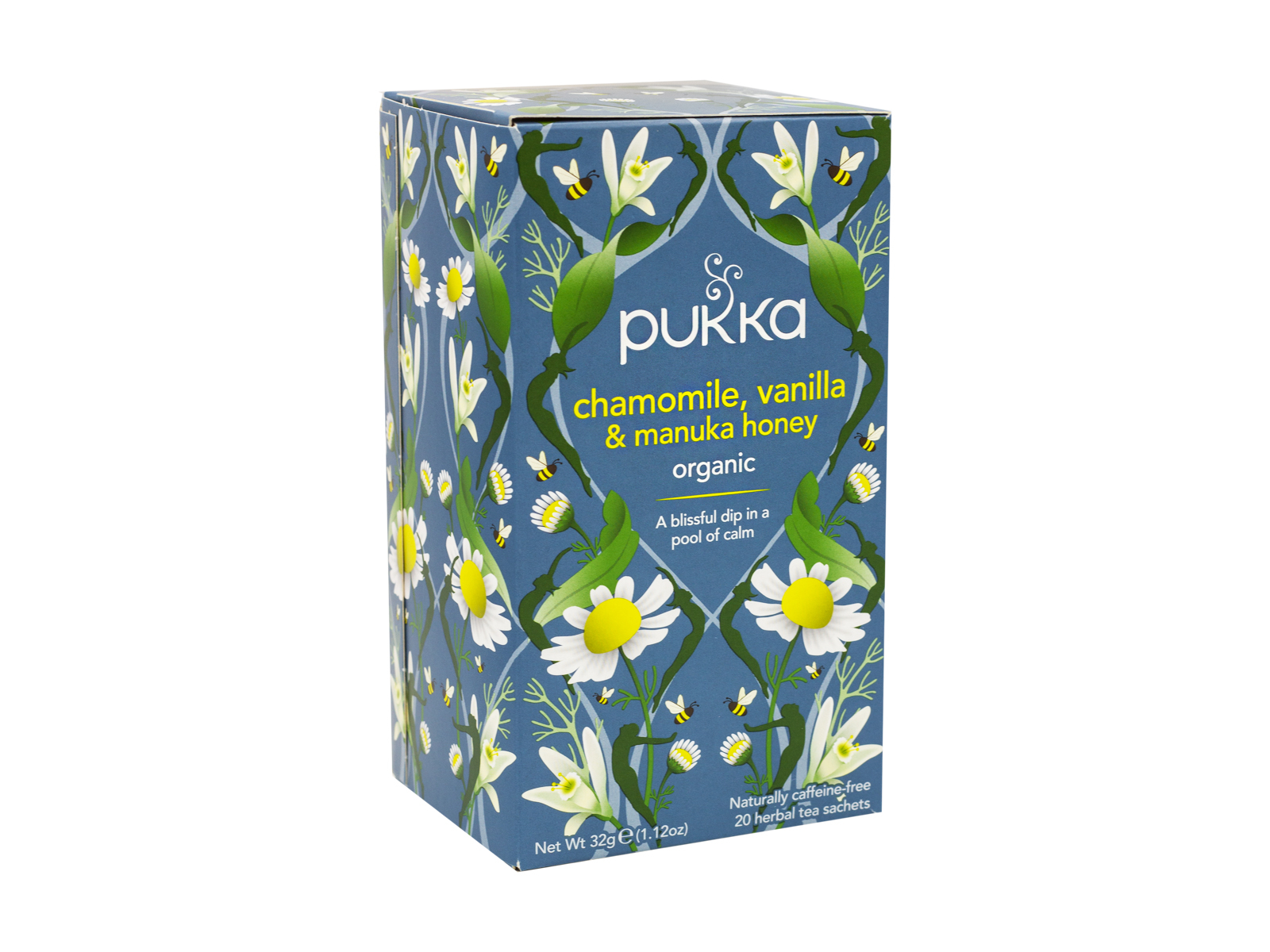 Pukka Camomila Baunilha & Mel de Manuka 20 saquetas de chá