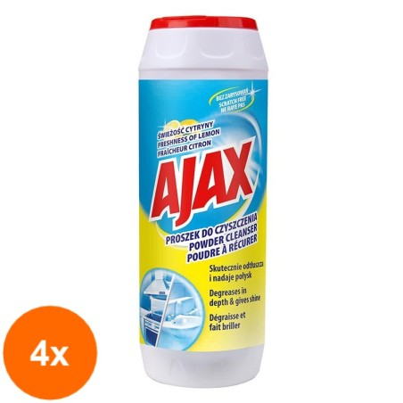 Ajax Lemon Rengöringspulver Set, 4 Stycken x 450 g...