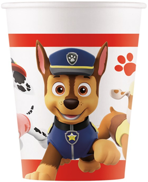 High-quality compostable cups - Paw Patrol 8 pcs
