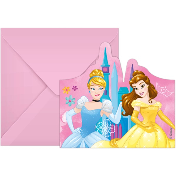 Pozvánky - Disney Princezny 6 ks