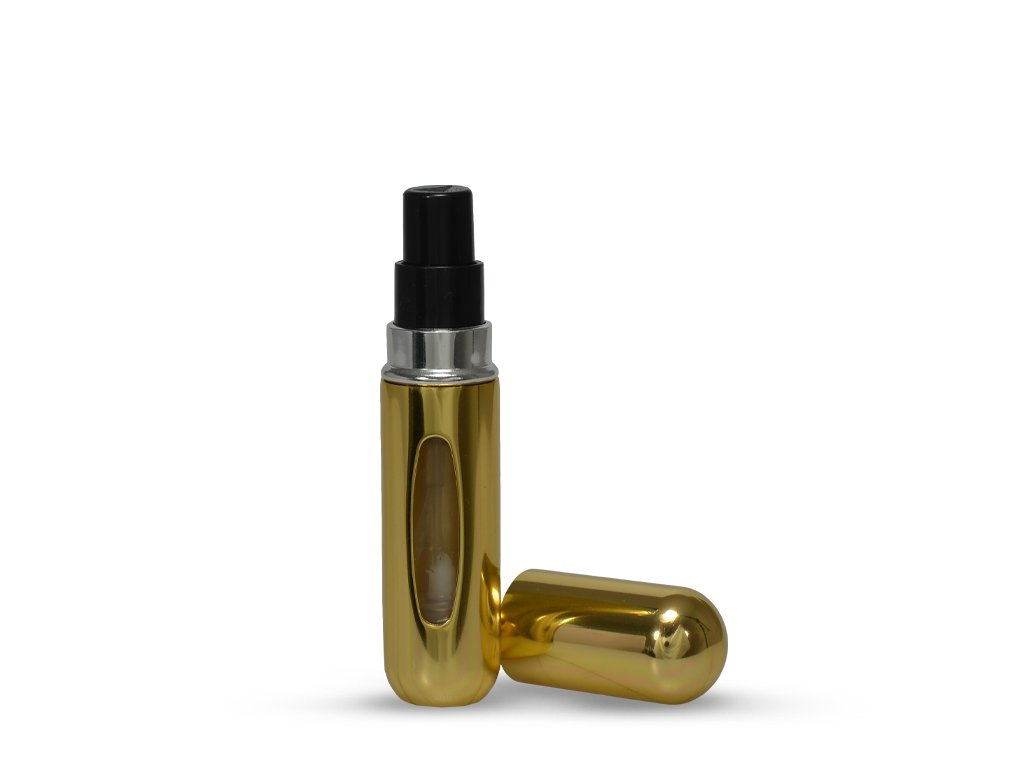Golden perfume bottle
