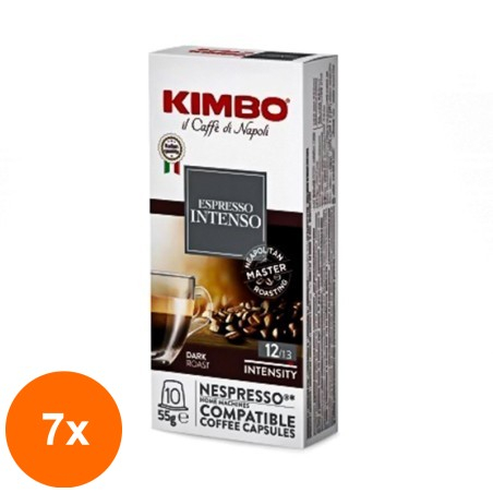 Set 7 x 10 Capsule Cafea Kimbo Nespresso Intenso...