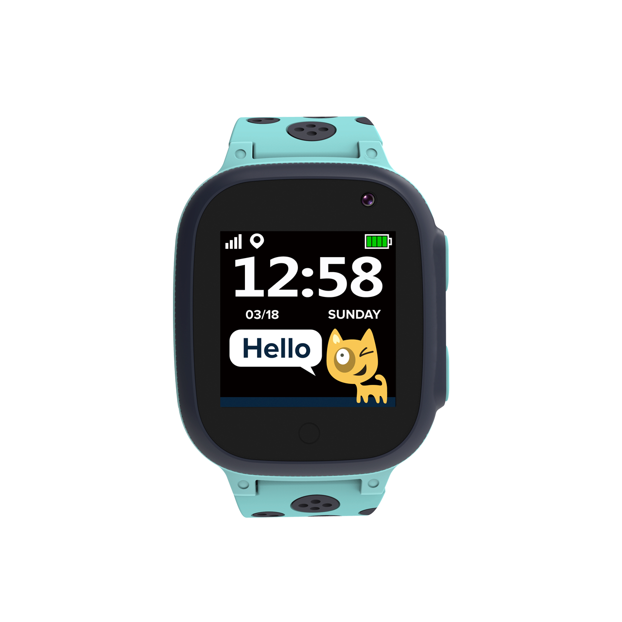 Canyon CNE-KW34BL Sandy smartwatch til børn, farverig skærm 1,44 '', SIM, GPS og LBS-placering, tovejsopkald