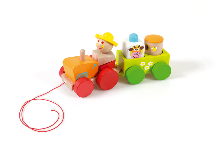 Pull-along tractor with activities, Scratch