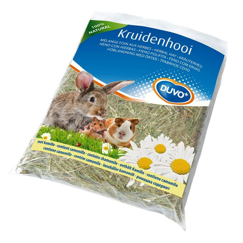 DUVO+ Fân din plante pentru iepuri și rozătoare - cu mușețel 500 g