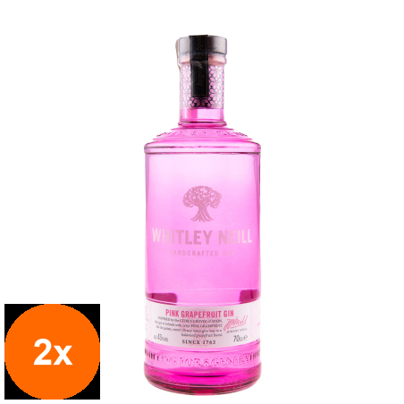 Set 2 x Gin Whitley Neill cu Grapefruit Roz, 43%, 0.7 l...