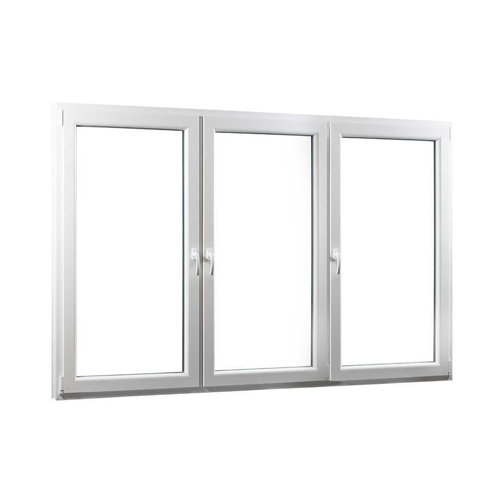 REHAU Smartline+ finestra in plastica a tre ante con profilo di soglia - Finestre-magazzino.it - 2060 x 1540
