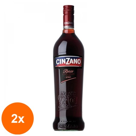 Set 2 x Vermut, Cinzano Rosso, 15% Alcool, 1 l...
