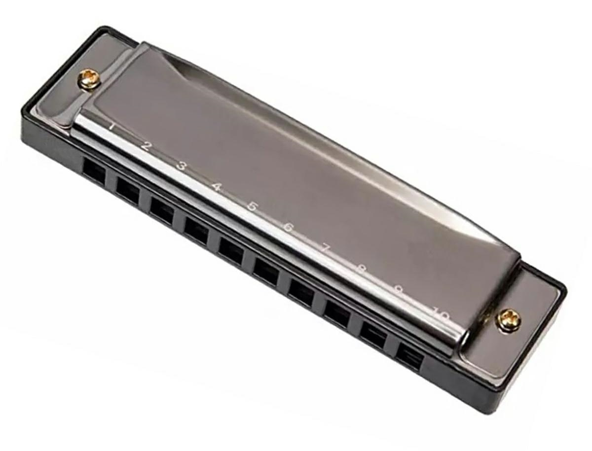 Metal harmonica for children, length 10.5 cm