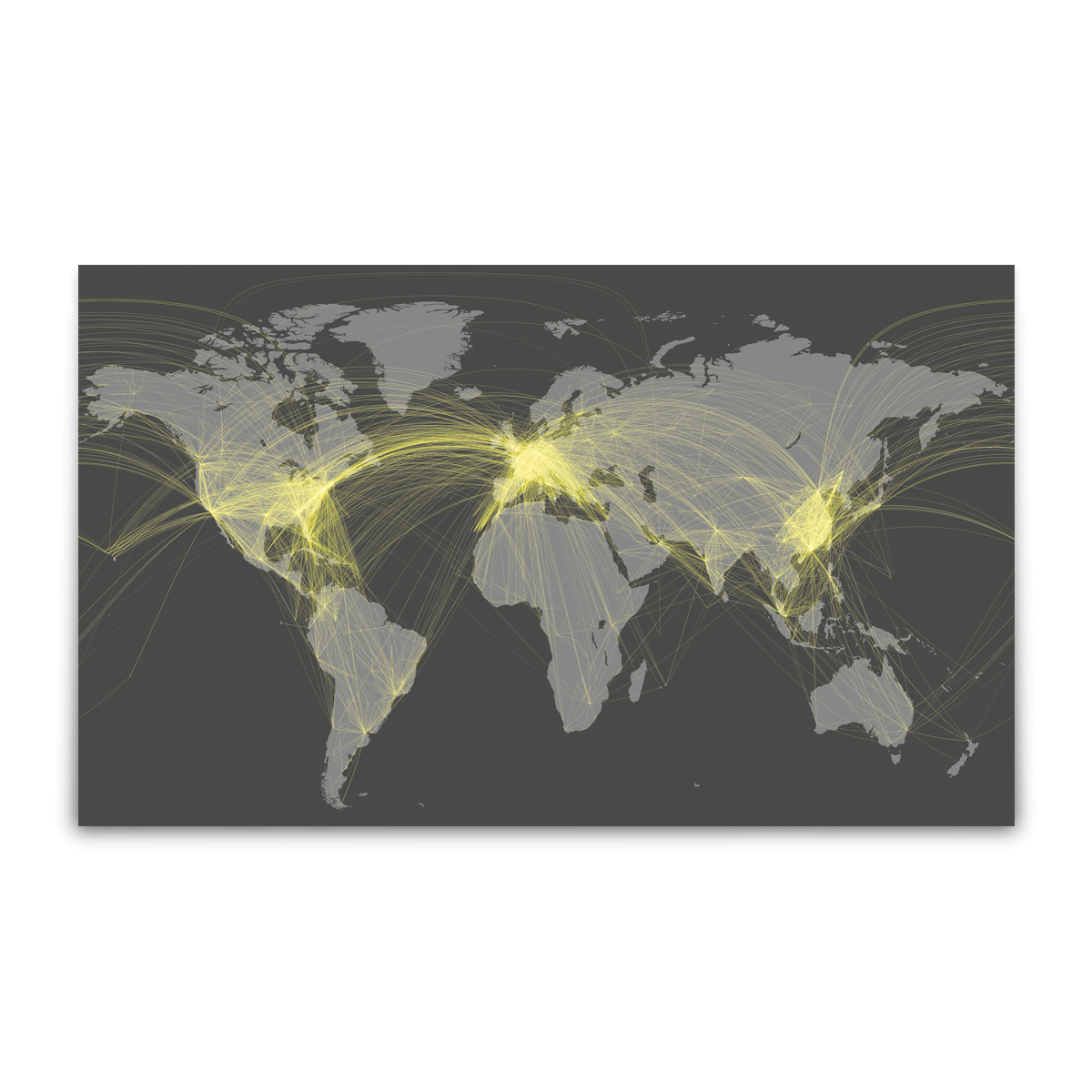 World Air Transport - Air - Yellow / Paper / No Molding / 150x90 cm