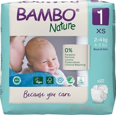 Bambo Nature 1 XS 2-4 kg 22 ks