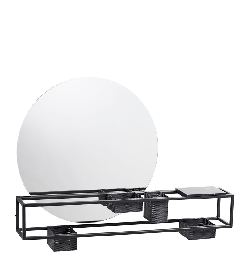 Mirror shelf with compartments - Woud