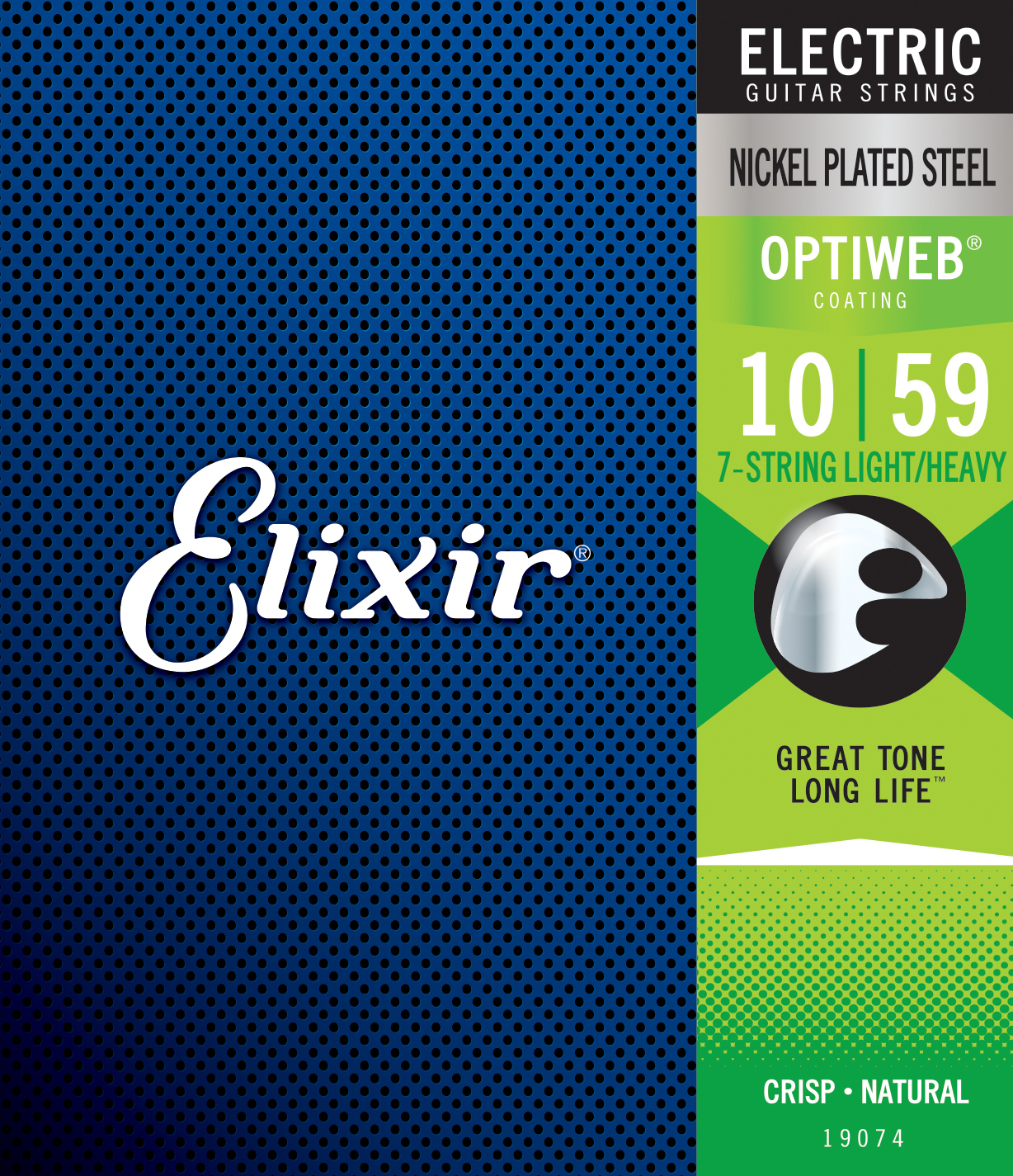 Elixir 7-String Light/Heavy Optiweb