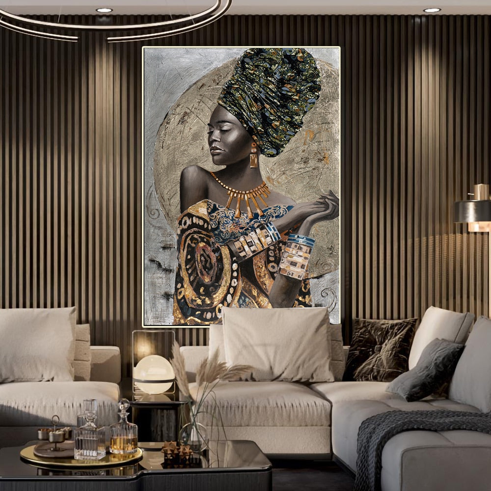 Cuadro de Mujer Negras Africanas | Hera Design, 50x70cm