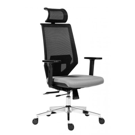 Kancelářská židle Edge černá s šedým sedákem