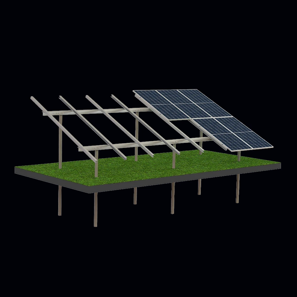 Floor structure for solar modules N2V-STR panel L1925mm W1053-1339mm made of prestressed concrete