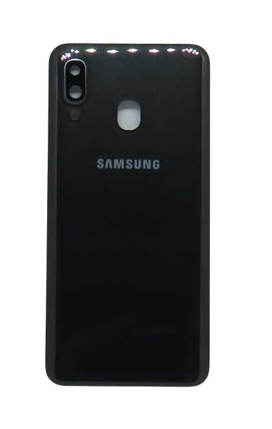Tampa traseira Samsung Galaxy A40 (SM-A405) + vidro da câmera - preto (Preto)