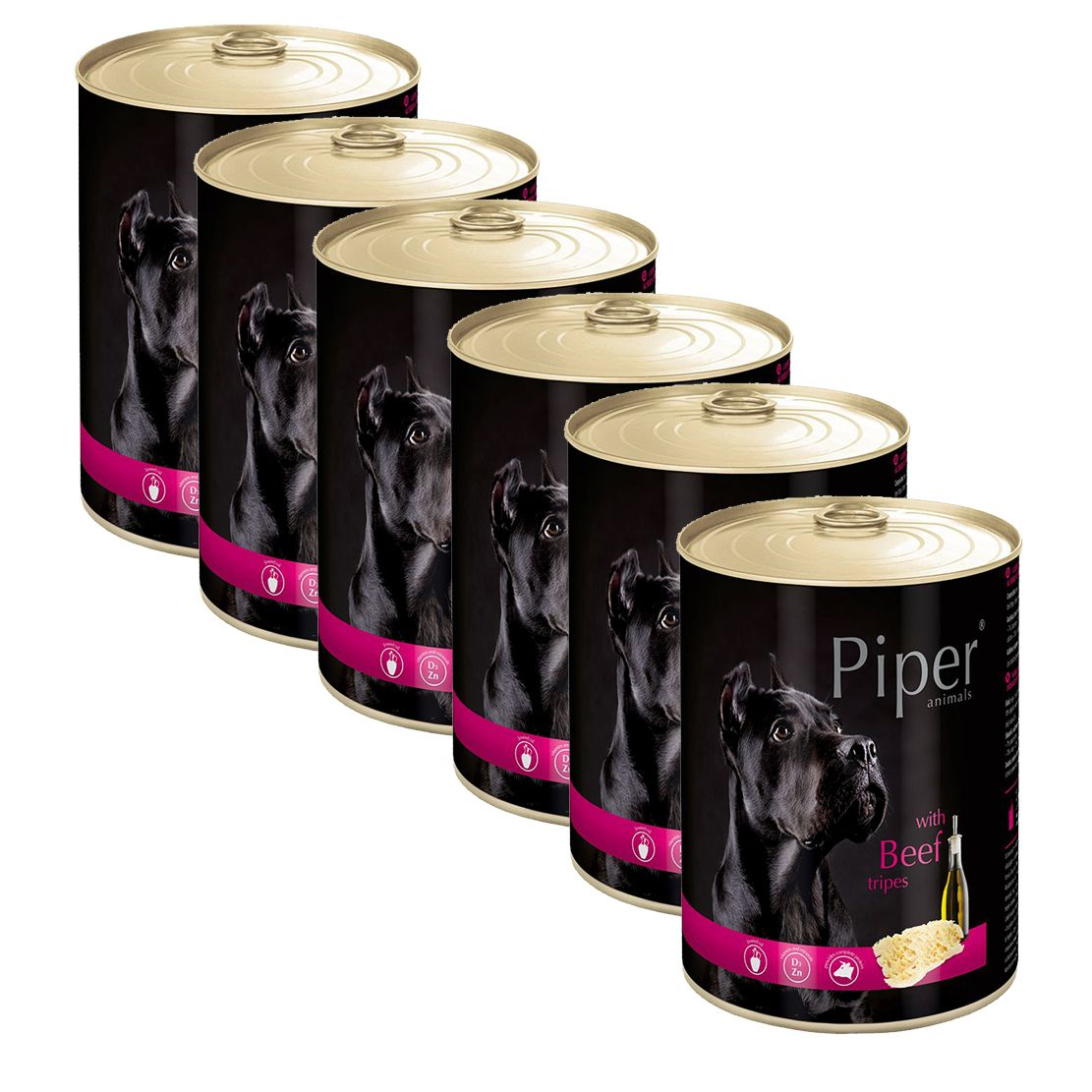 Piper Felnőtt konzerv kutyaeledellel marhahasürelemmel 6 x 400 g