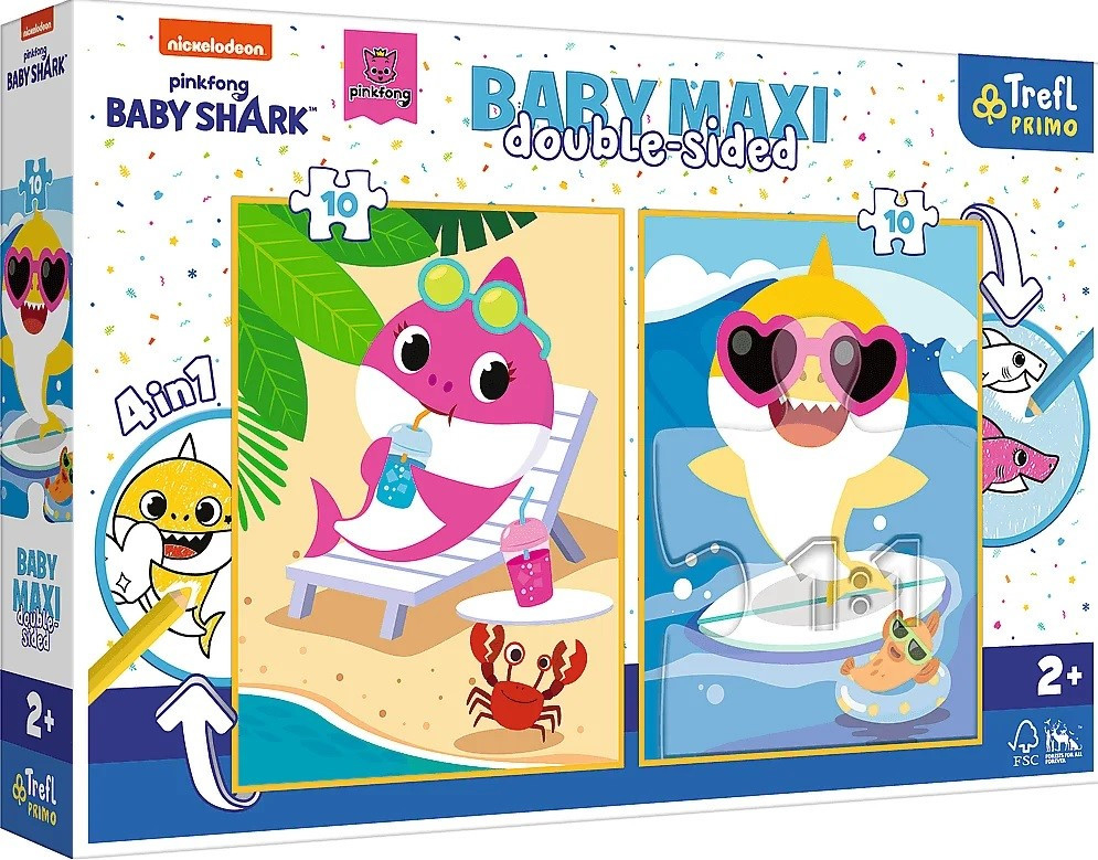 Trefl Puzzle Baby MAXI 2x10 - Baby Shark