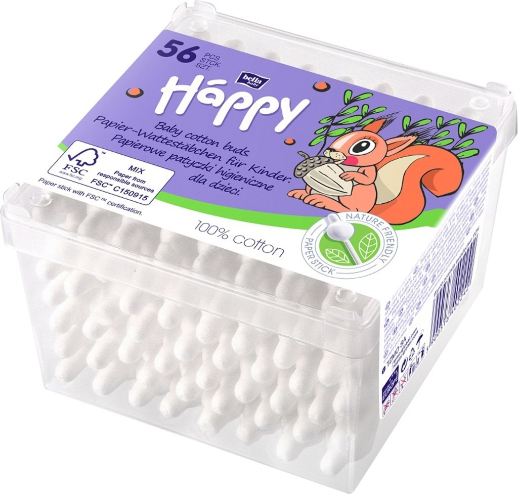 BELLA HAPPY hygienické papírové tyčinky 64 ks