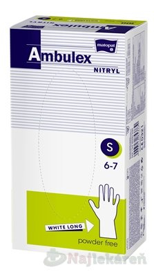NITRIL handsker størrelse S, hvid, ikke-steril, pudderfri, 100 stk