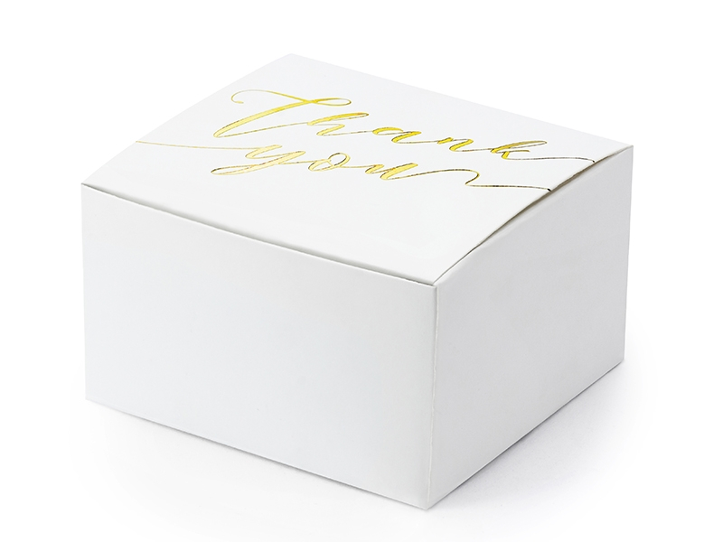 White gift boxes - Thank you 10 pcs