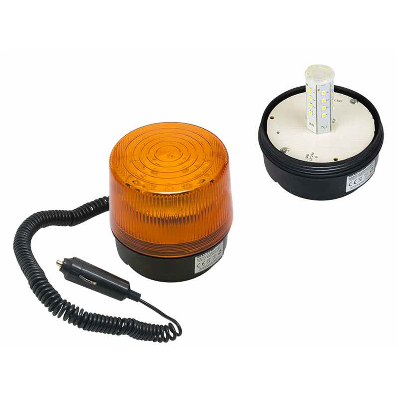 Signální lampa na magnet - LED 12 V - oranžová