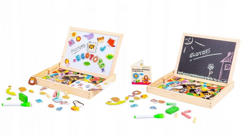 Wooden multifunctional magnetic board ECO TOYS