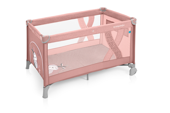 Berço de viagem Baby Design Simple Pink