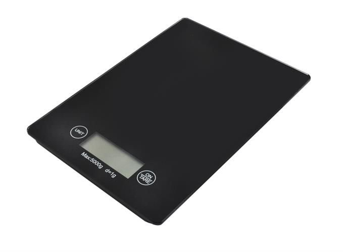 ISO 1158 Digital køkkenvægt SLIM 5 kg - sort