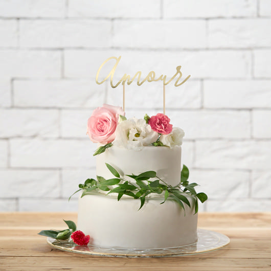 Cake topper - Golden Love