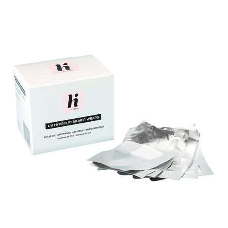 Hi Hybrid Remover Wraps, foil for removing nail polish 250 pcs