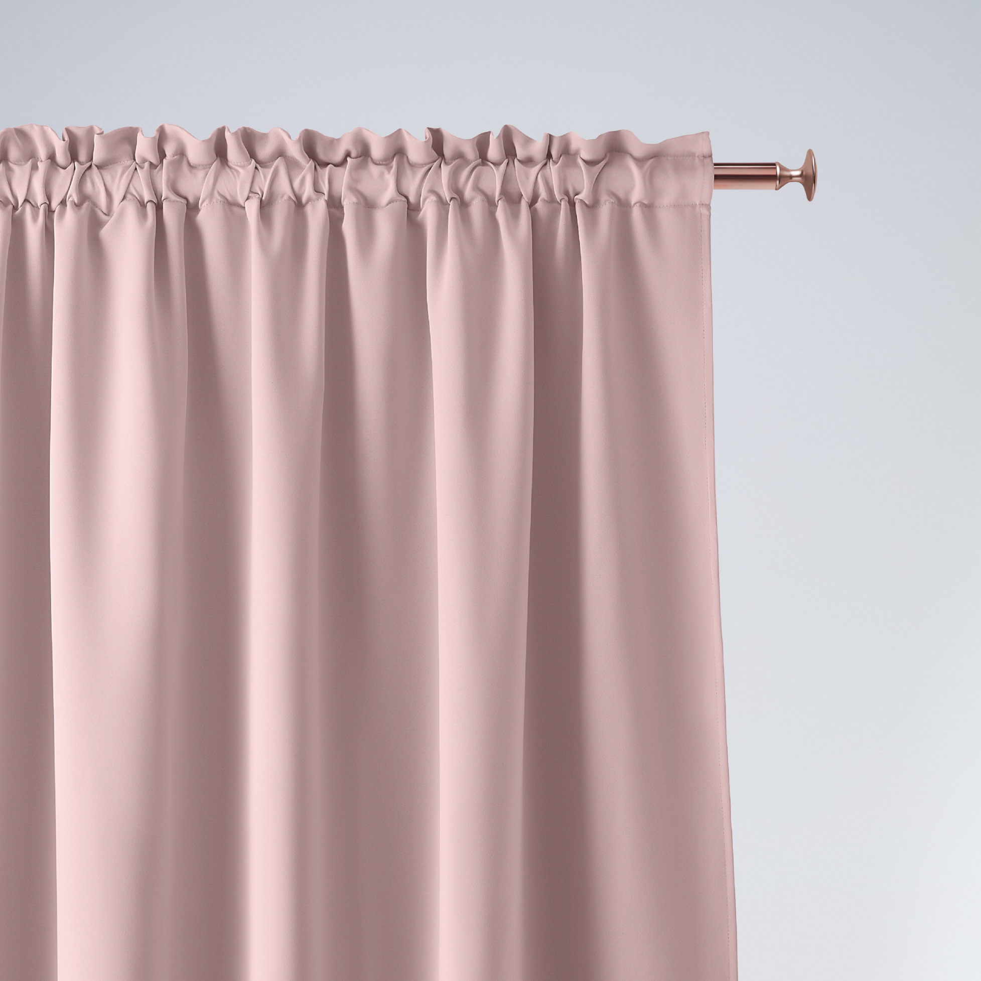 Fine curtain in powder pink color 140 x 250 cm