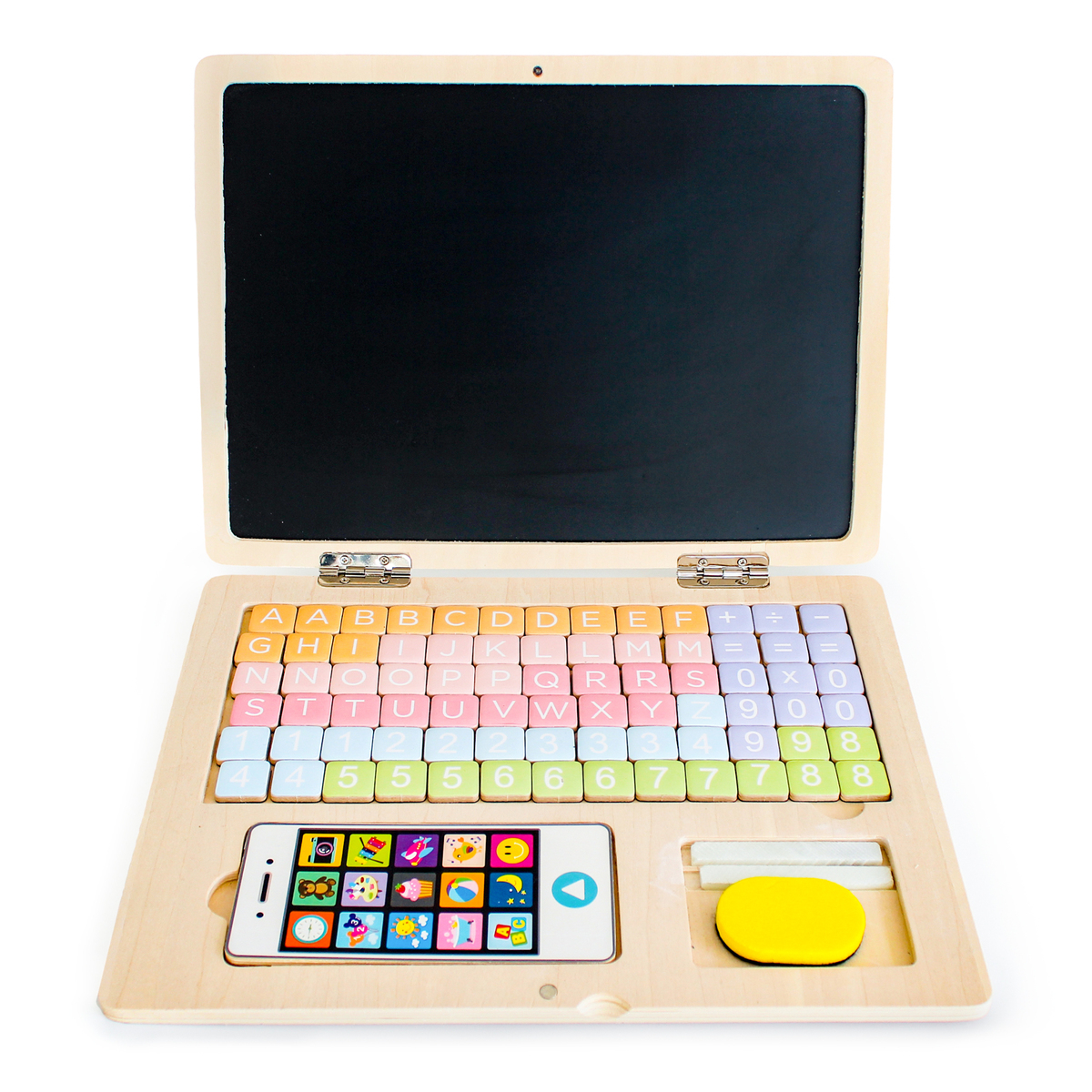 Eko hračky Drevný notebook s magnetickým monitorom