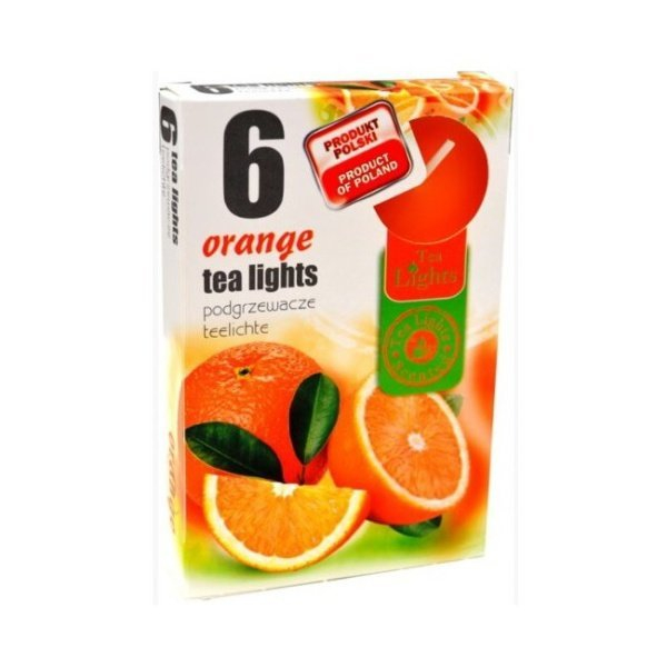 Candele profumate all'arancia, con profumo d'arancia 6 pezzi