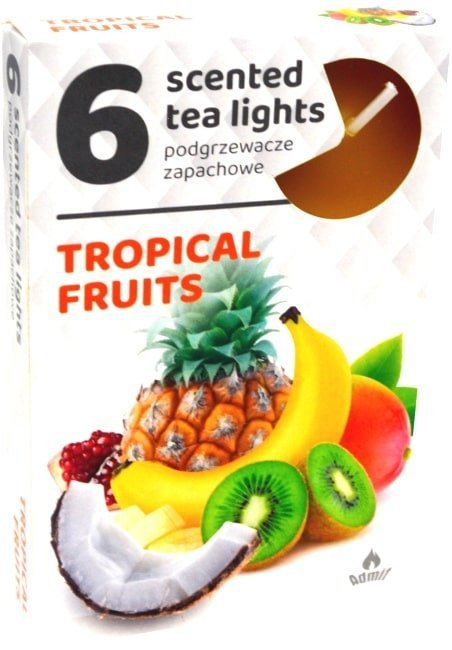 Candele profumate al tè Frutti tropicali 6 pezzi