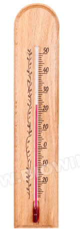 Termômetro de madeira para quarto