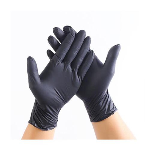 Μαύρα χειρουργικά γάντια νιτριλίου, χωρίς πούδρα, με 100 τεμάχια