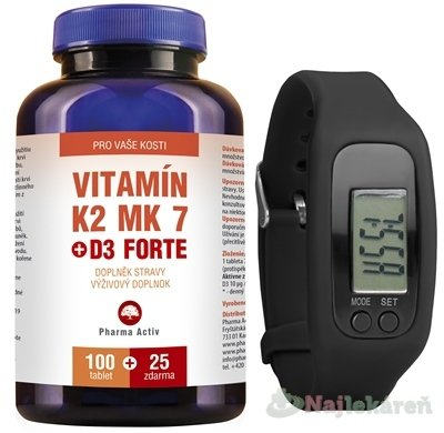Pharma Activ Vitamín K2 MK 7 + D3 Forte 125 tablet