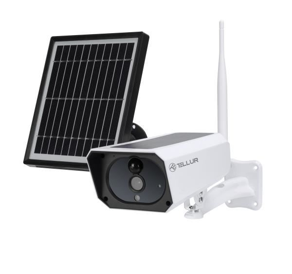 Tellur WiFi Smart solar camera 1080P, IP65, PIR, outdoor, white