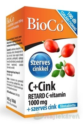 Bioco c+cink retard c-vitamin 1000 mg 100 db