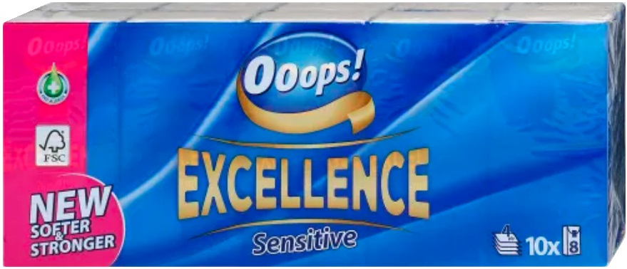 Ooops! Excellence Sensitive paper tissues 10pcs