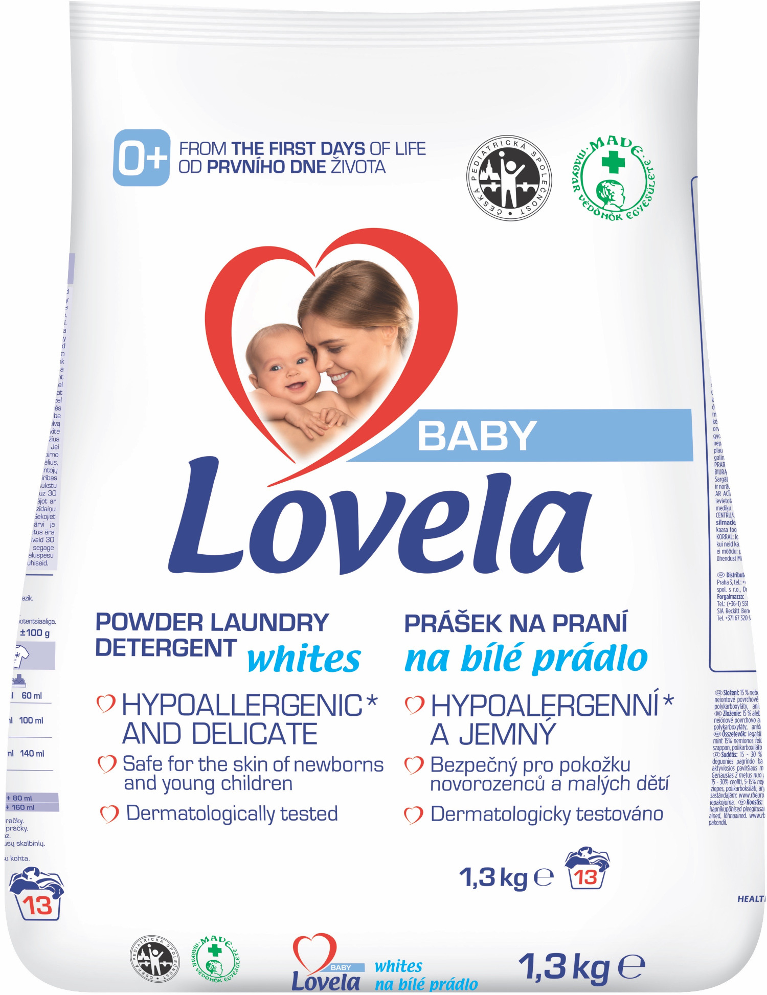 Lovela Baby vaskemiddel for hvitt tøy 1,3 kg