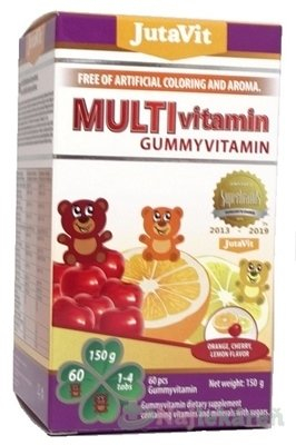 Jutavit gumkáči multivitamin - kids želatinové medvídci, mix příchutí 1x60 ks