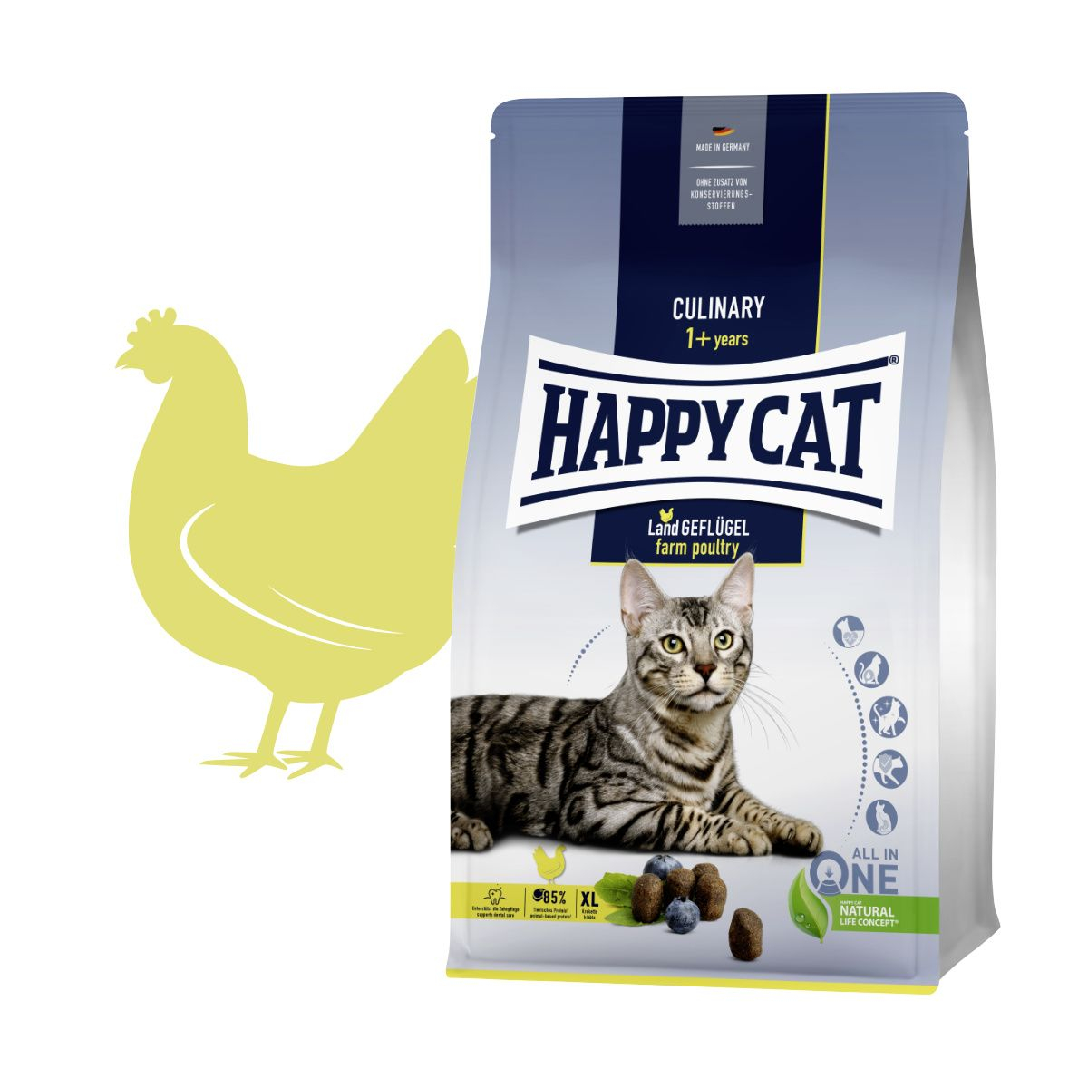 Happy Cat Culinary Land-Geflügel / Baromfi 4 kg