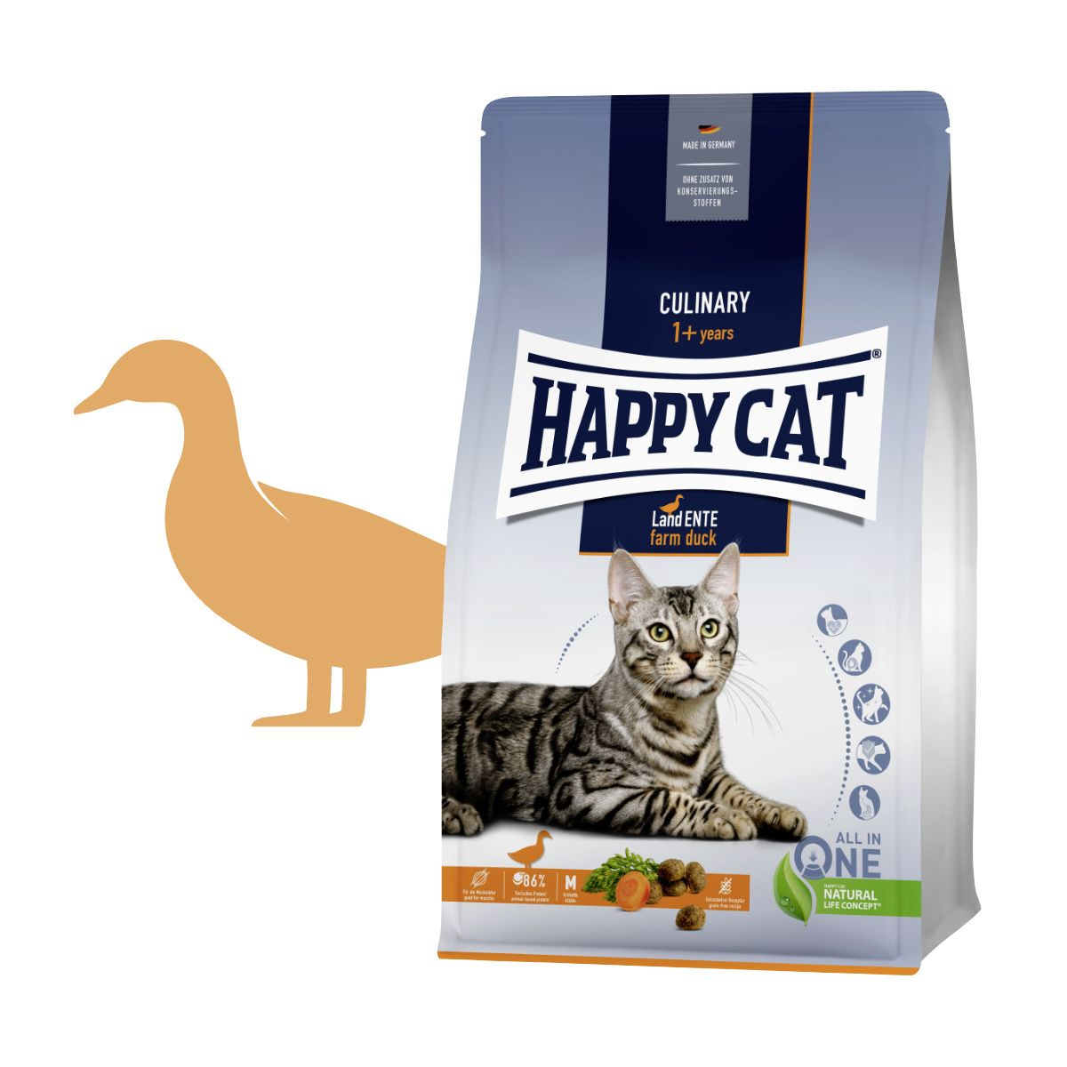 Happy Cat Culinary Land-Ente / Kacsa 1,3 kg