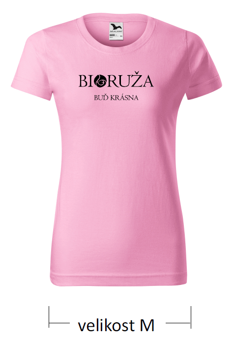 T-shirt damski różowy Bądź piękna Bioróża M
