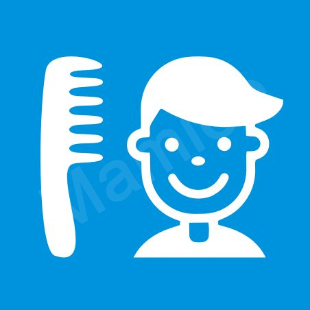 Magnet - Hair comb - boy Bright blue