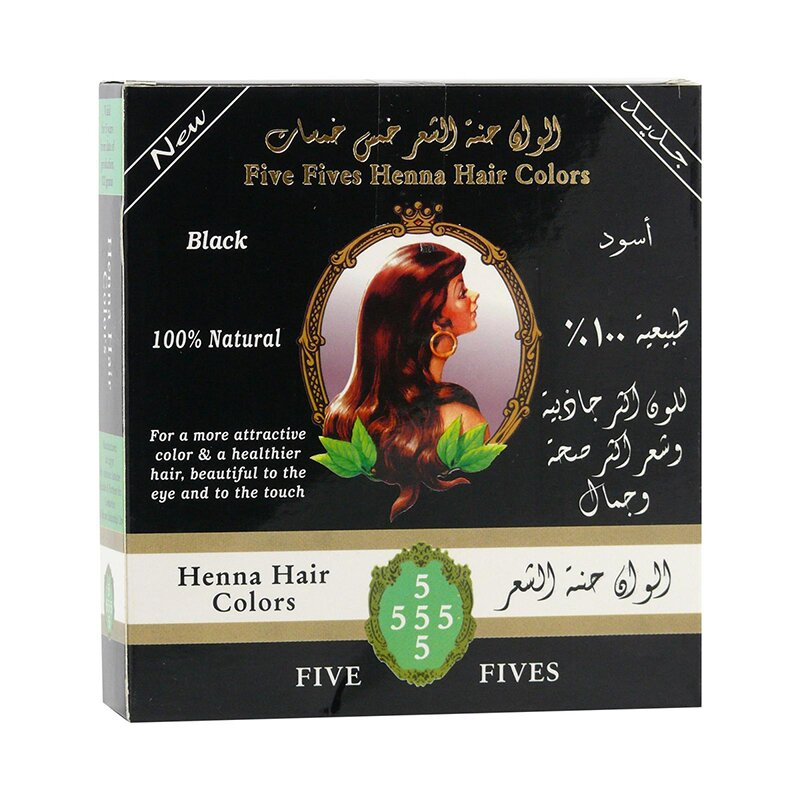 Five Fives Henna for Hair Black, 100 g
